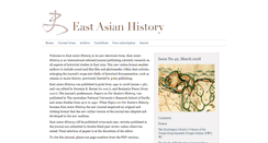 Desktop Screenshot of eastasianhistory.org